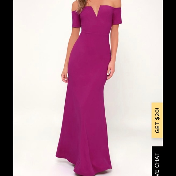 Lulus Magenta Off the Shoulder dress new with tags - Picture 1 of 3